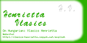 henrietta vlasics business card